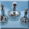 G09. Silver overlay bottles. 